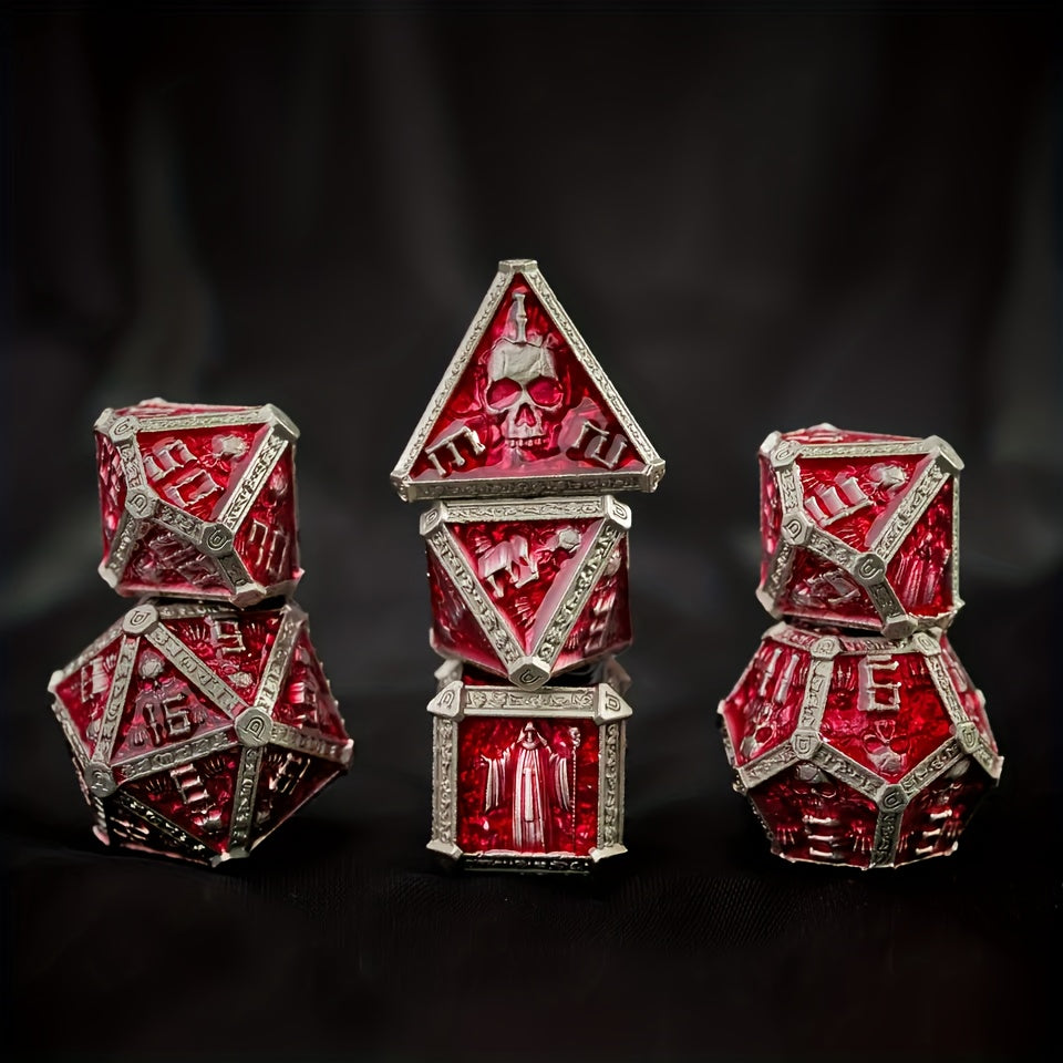 7pcs Wizard Metal Solid Dice Set for Board Game
