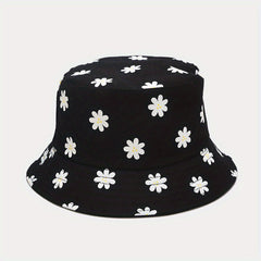 Flower Bucket Hat Double Sided Cap Tactical Hat Washed Hat