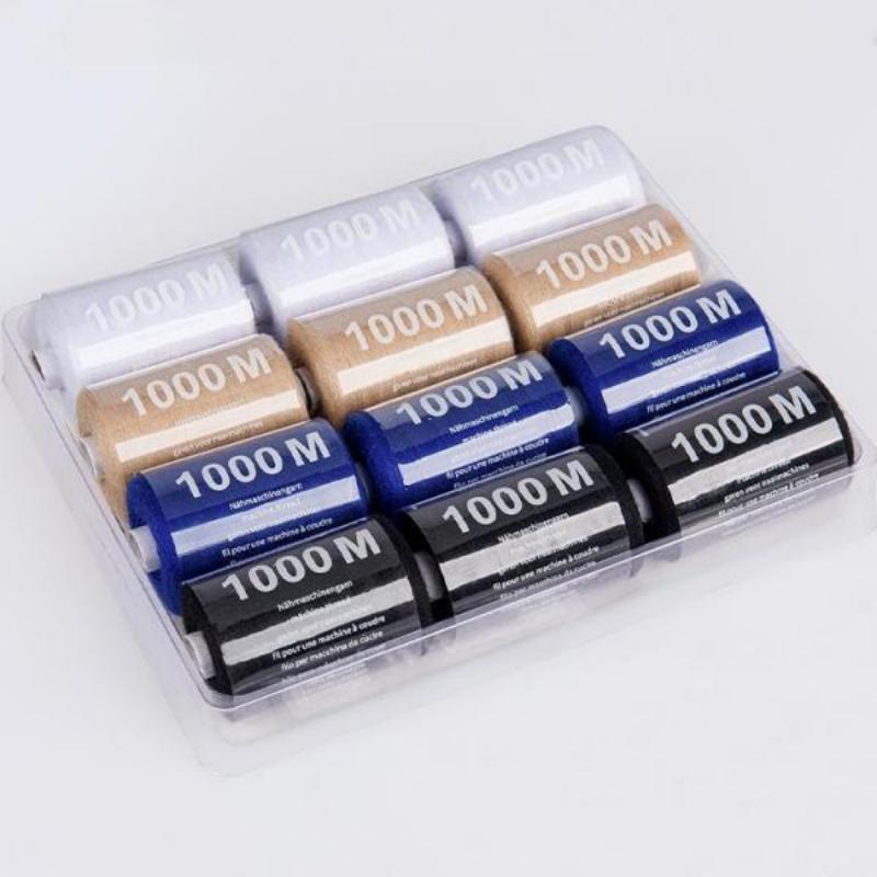 3pcs 12pcs Sewing Cone Thread 1000m 100 Polyester Thread For Sewing Machines