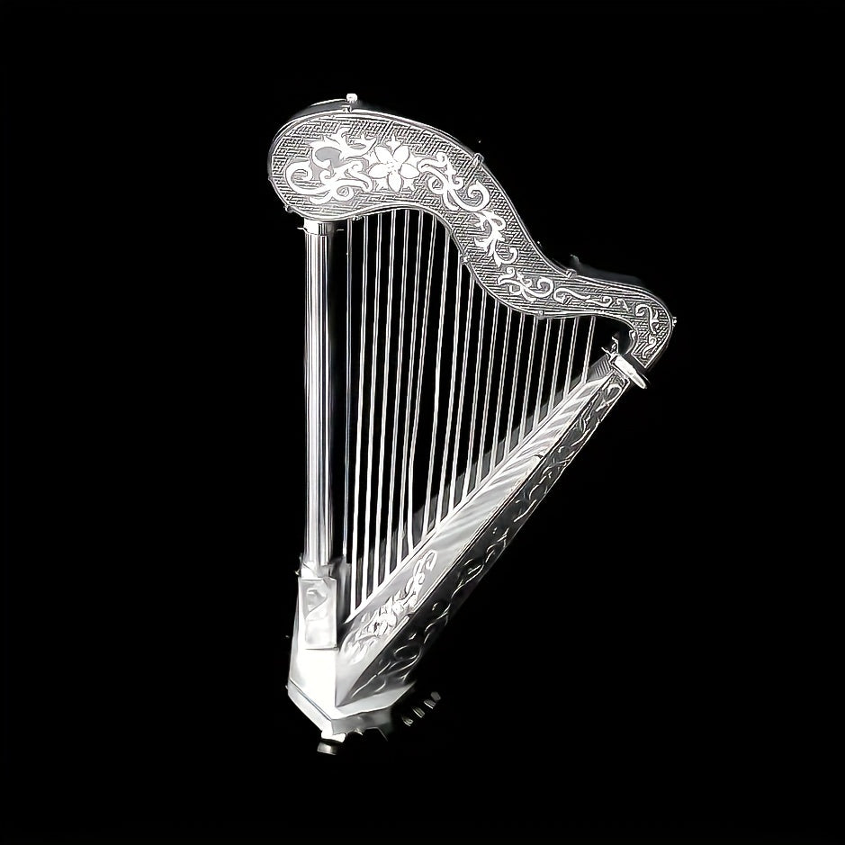 DIY Metal Toy Harp Model 3D Puzzle Hand Model