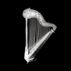 DIY Metal Toy Harp Model 3D Puzzle Hand Model