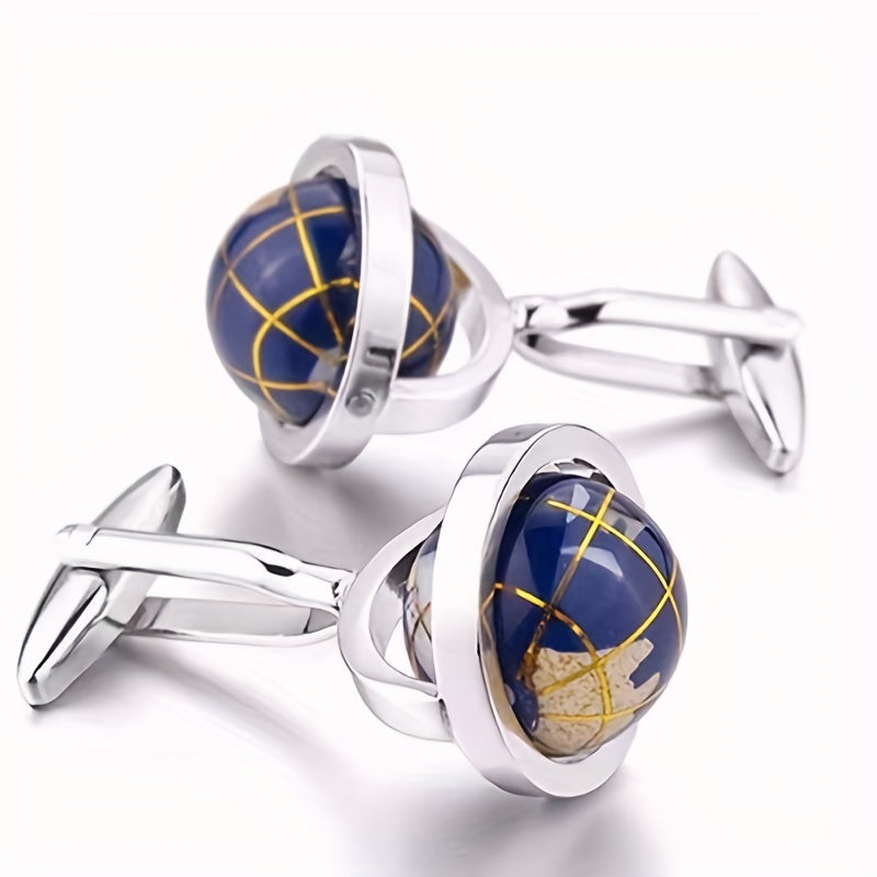 Men's Earth Cufflinks Clothing Buttons