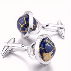Men's Earth Cufflinks Clothing Buttons