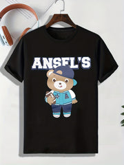 Men's Bear Pattern T-Shirt Active Breathable Tee