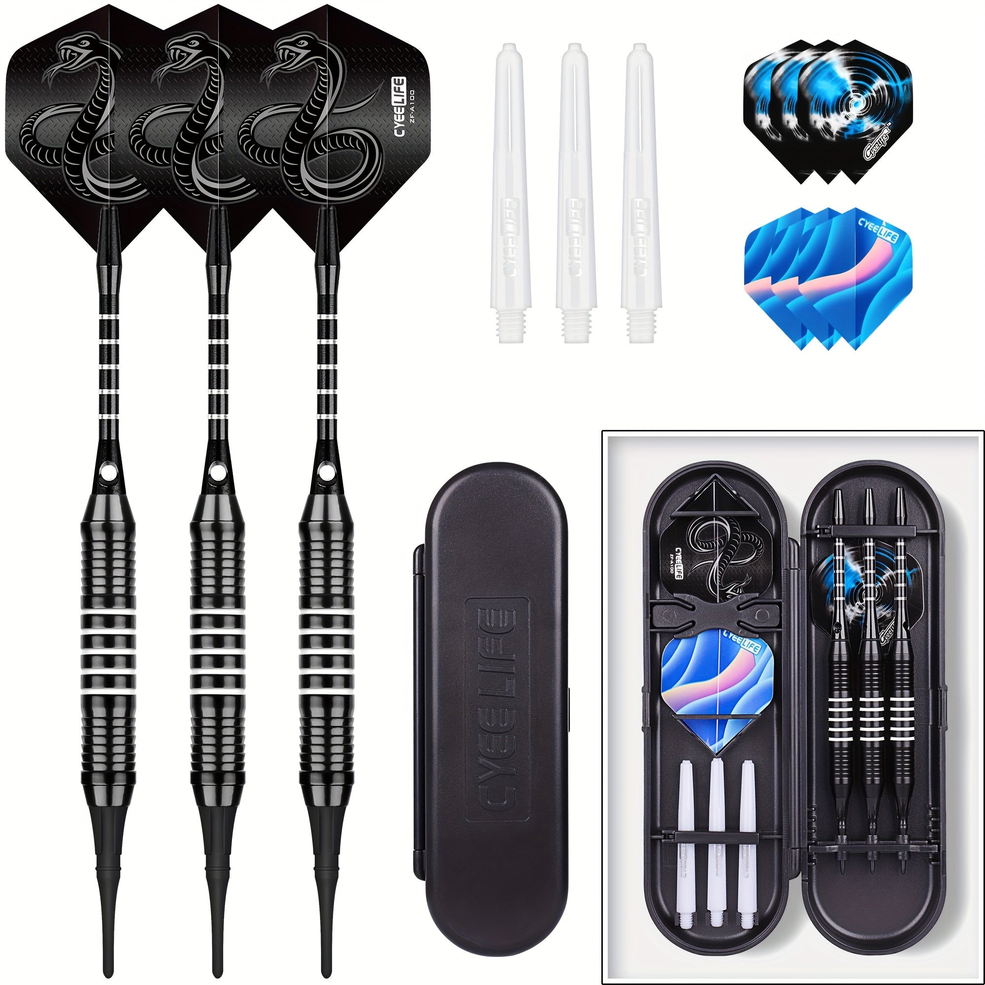 CyeeLife 18g Soft Tip Darts Set for Electronic Dartboard Games