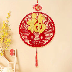 1pc Red Round Year Tassel Hanging Ornament Spring Pendant Year Gift