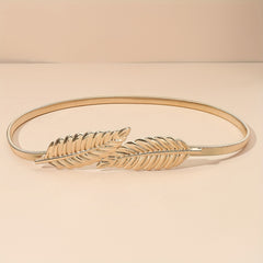 Punk Metal Waistband Golden Belts for Women Girls