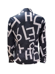 Casual Blouse Women's Plus Letter Print Button Up Long Sleeve