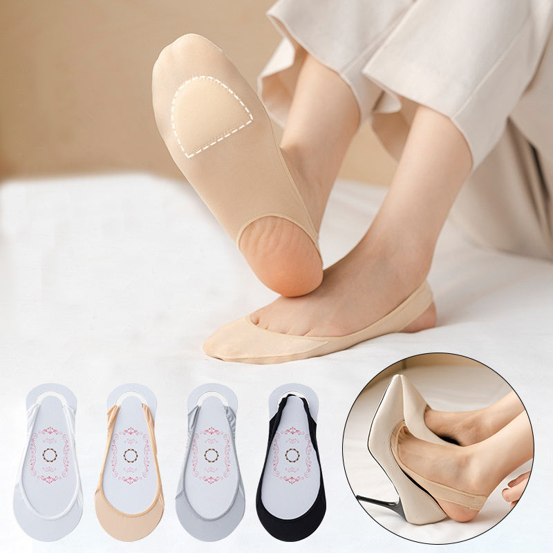 4 Pairs Hollow Out Invisible Suspender Socks Women's Stockings