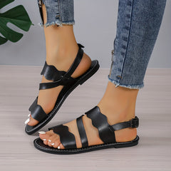 Women's Casual Solid Sandals Lightweight Beach Shoes