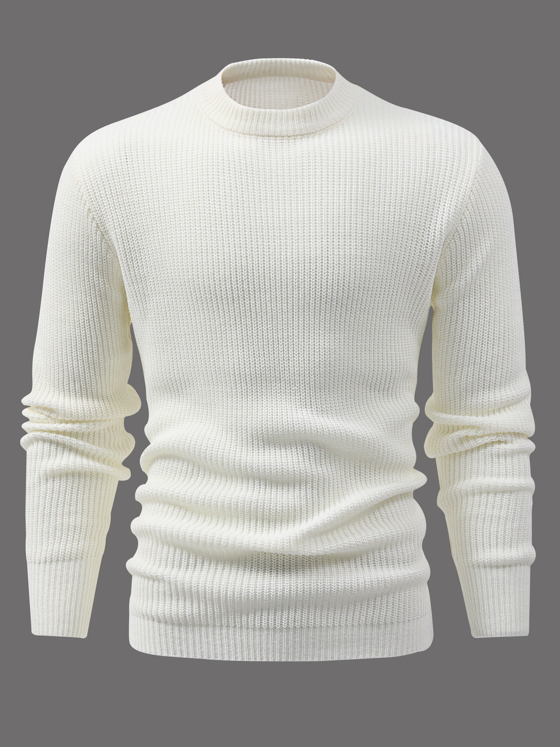 Men's Casual Round Neck Pullover Sweater For Fall Winter