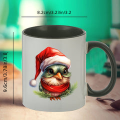 11oz Funny Bird Printed Coffee Mug Cup Christmas Theme Ceramic Mug