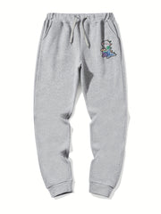 Dinosaur Print Men's Drawstring Sweatpants With Pockets