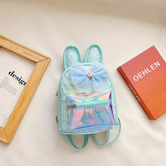 Kids Sequins Long Ears Bow Backpack