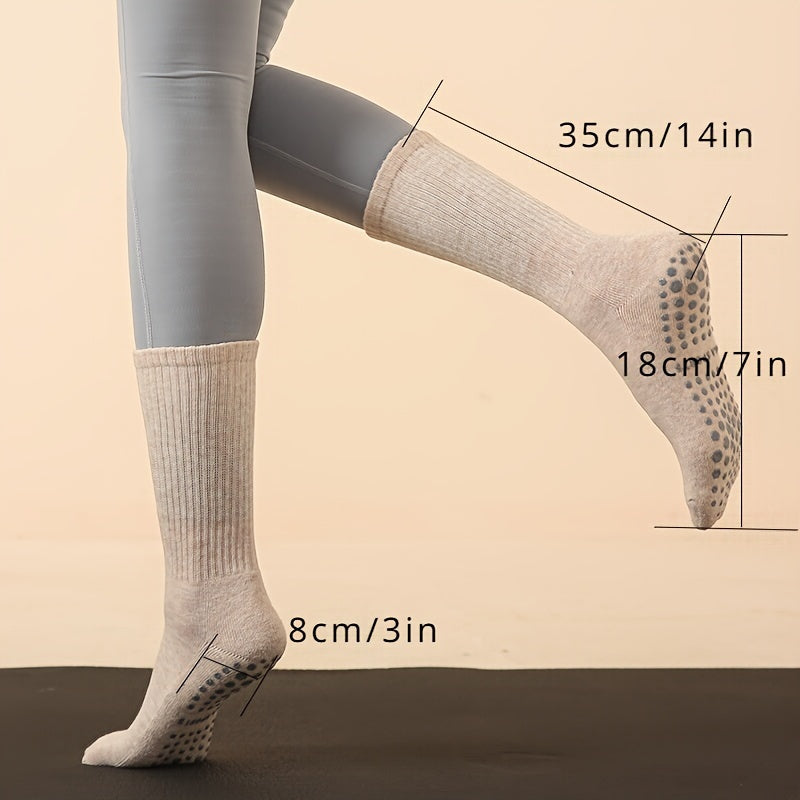 Breathable Yoga Socks with Non-Slip Silicone Bottom Dots