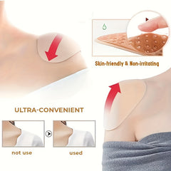 2pcs Invisible Silicone Shoulder Pads Removable Reusable Self adhesive