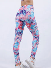 Floral Print Yoga Pants High Waist Leggings