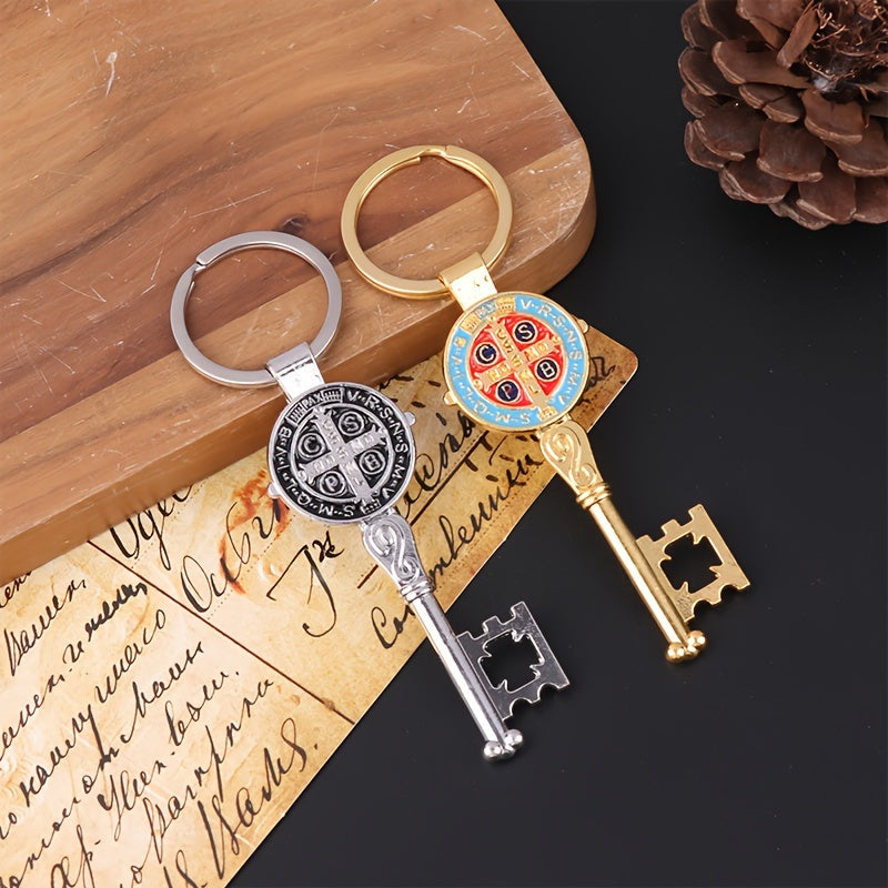 Creative Key shaped Keychain Keyring For Men Women Alloy Key Chain Pendant