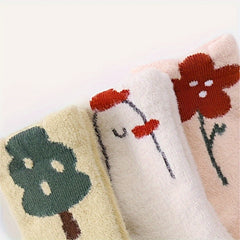 Thick Warm Baby Socks Cartoon Mid Tube Socks