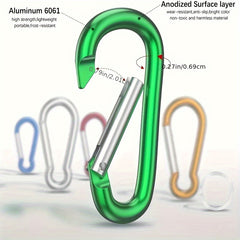 2pcs Carabiners Alloy Keychain Clip Buckle for Camping Hiking Mountaineering