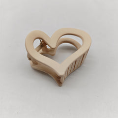 Sweet Love Heart Hair Claw Acrylic Hairpin Matte Frosted Hair Accessories
