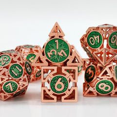 D&D Hollow Metal Dice Sets Pure Copper Engraving Process