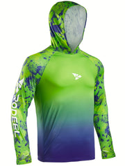 Men's UPF 50 Fishing Shirt Hoodie Long Sleeve UV Protection