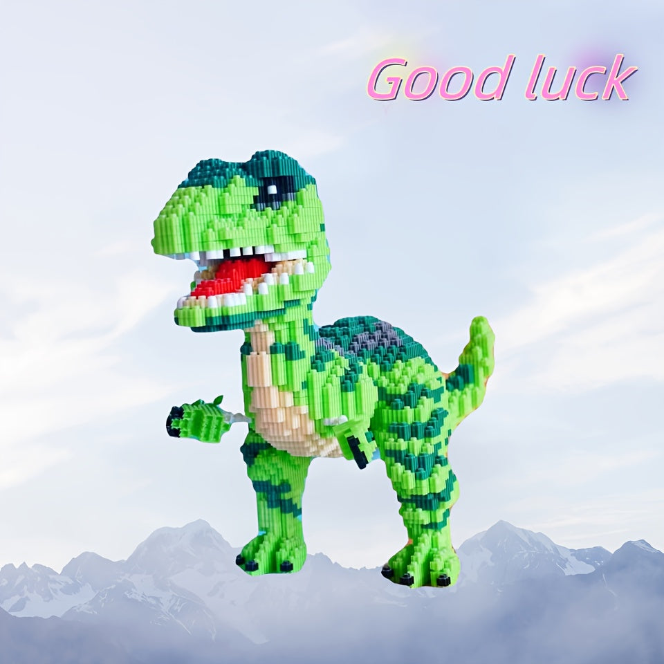 Dinosaur 3D Puzzle Building Blocks Set - DIY Model Kit for Ages