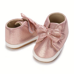 Bowknot Sneakers For Baby Girls Comfortable Non slip Walking Shoes