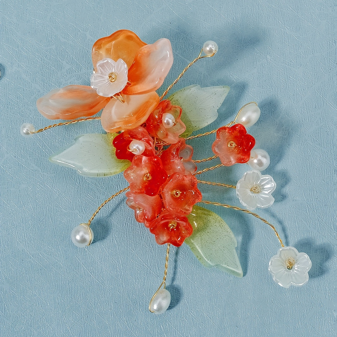 Bridal Hair Clip Vintage Style Side Clip with Faux Pearls