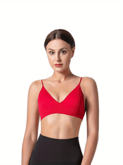 Seamless Triangle Cups Sports Bra for Yoga Fitness