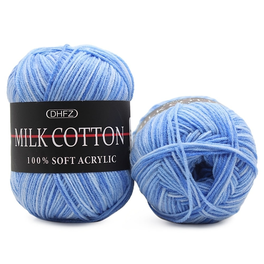 2pcs 6pcs 3ply Milk Cotton Wool Yarn 50g pc Gradual Knitting Wool Yarn