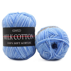 2pcs 6pcs 3ply Milk Cotton Wool Yarn 50g pc Gradual Knitting Wool Yarn