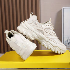Women's Platform Sports Shoes Mesh Breathable Lace Up Sneakers