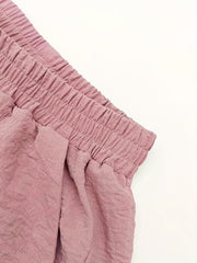 Women 2 Piece Casual Set Blouse & Shorts