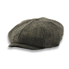 Vintage Herringbone Tweed Newsboy Cap Cosplay Hat