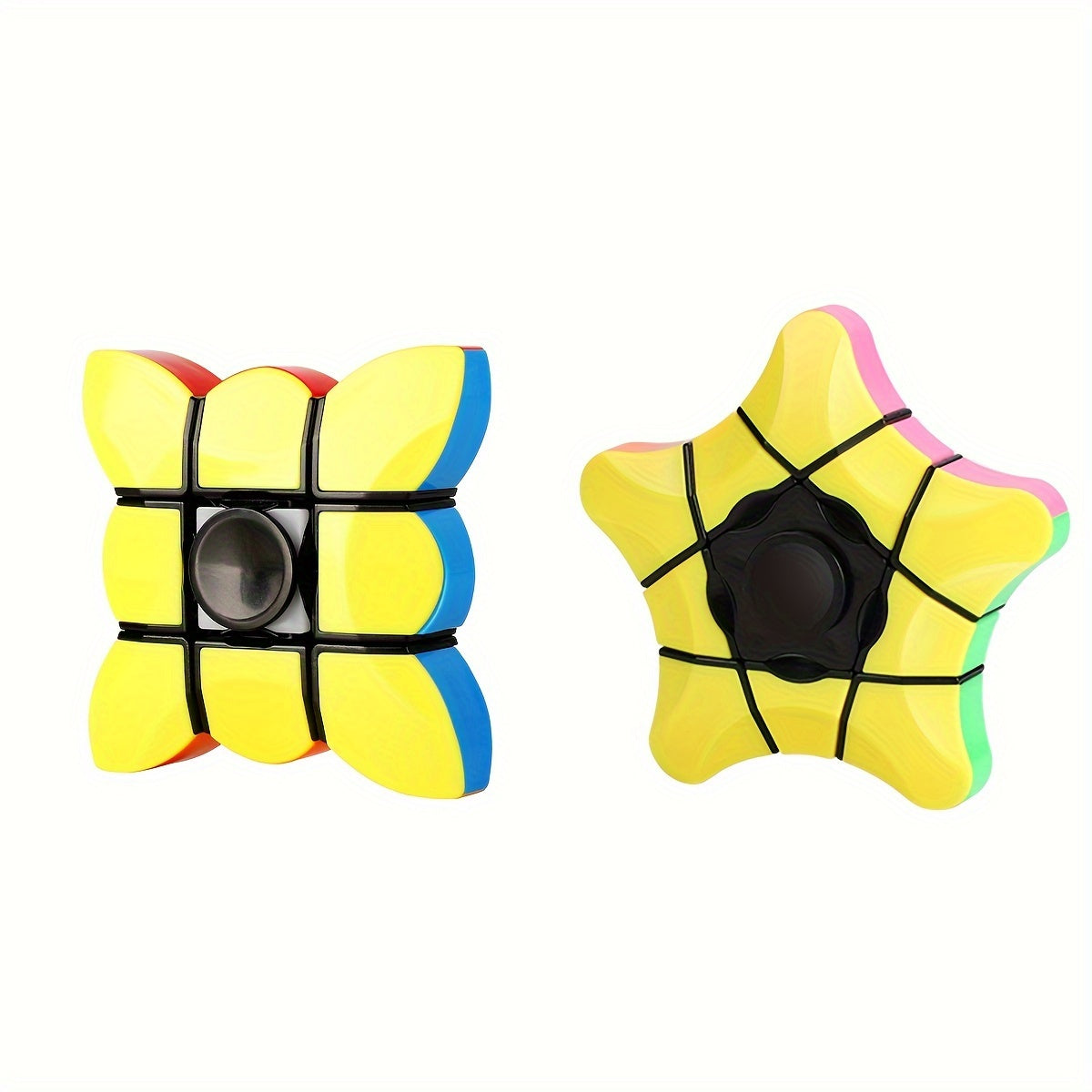 SENGSO 2 in 1 Speed Puzzle Spinner Toy 1x3x3 Magic Cube ABS Handheld Fidget Toy