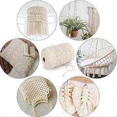 Natural Cotton Tassel Rope 3mm X 109 - Soft Twisted Flower Rope