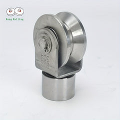 2pcs 5.08cm Stainless Steel V Groove Gate Rollers