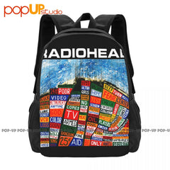 90S Radio Head Discography Backpack Large Capacity Art Print Sports Bag