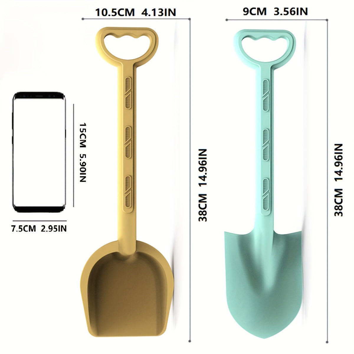2pcs Random Large Shovel & Snow Shovel for Kids' Beach & Snow Play