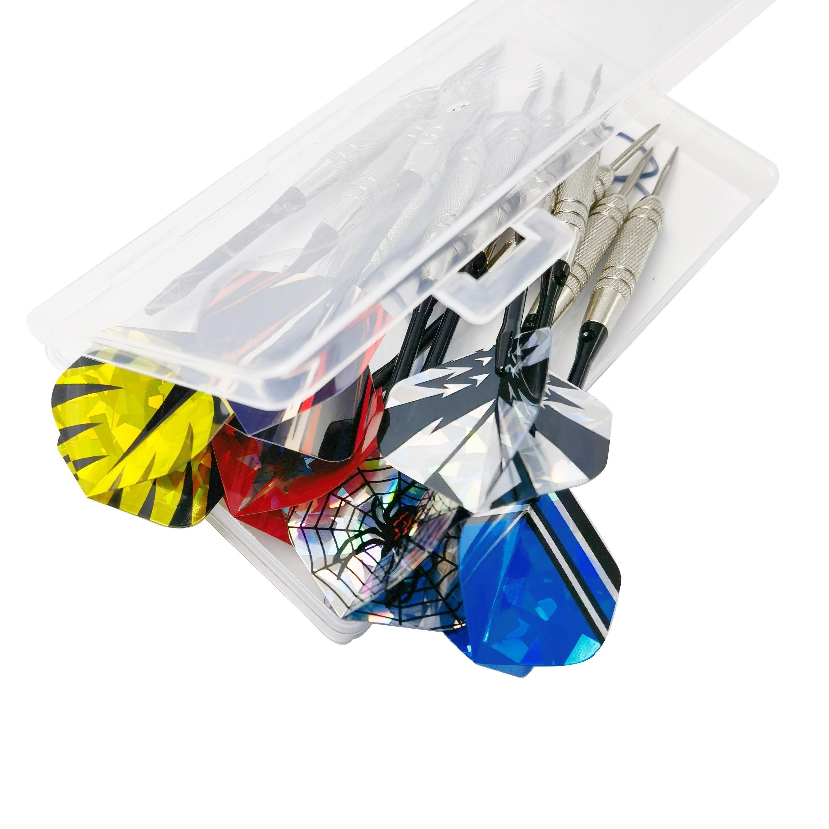 12 Piece Steel Tip Darts Set with Unique Wings & Storage Box