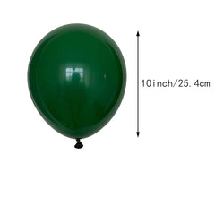 40 Dark Green Latex Party Balloons for Birthday Dinos 25 4 Cm Helium