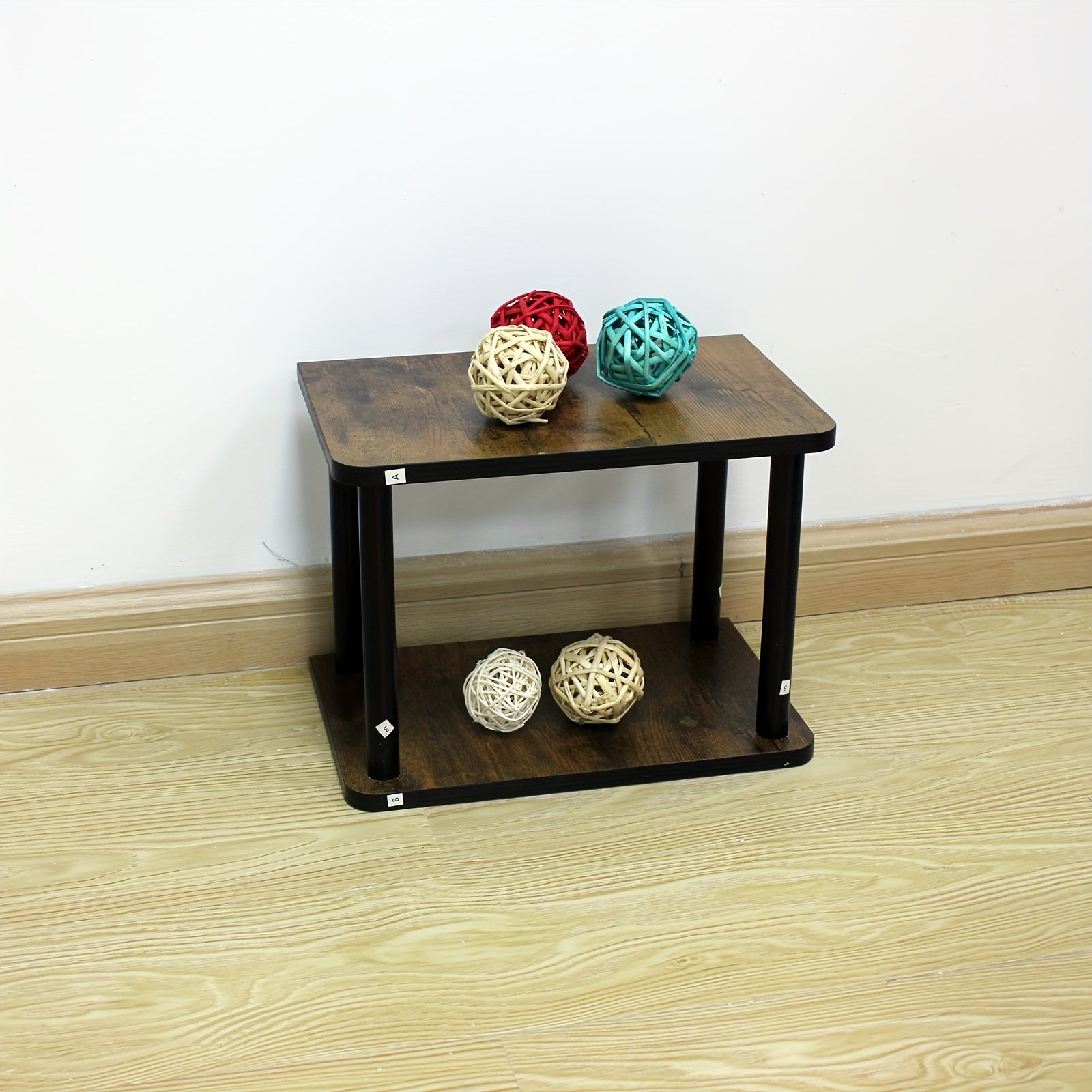 Bamboo Desk Organizer Adjustable Storage Shelf Modern Book Shelf