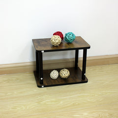 Bamboo Desk Organizer Adjustable Storage Shelf Modern Book Shelf