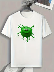 Smiling Cartoon Print Men's Graphic T shirt for Summer