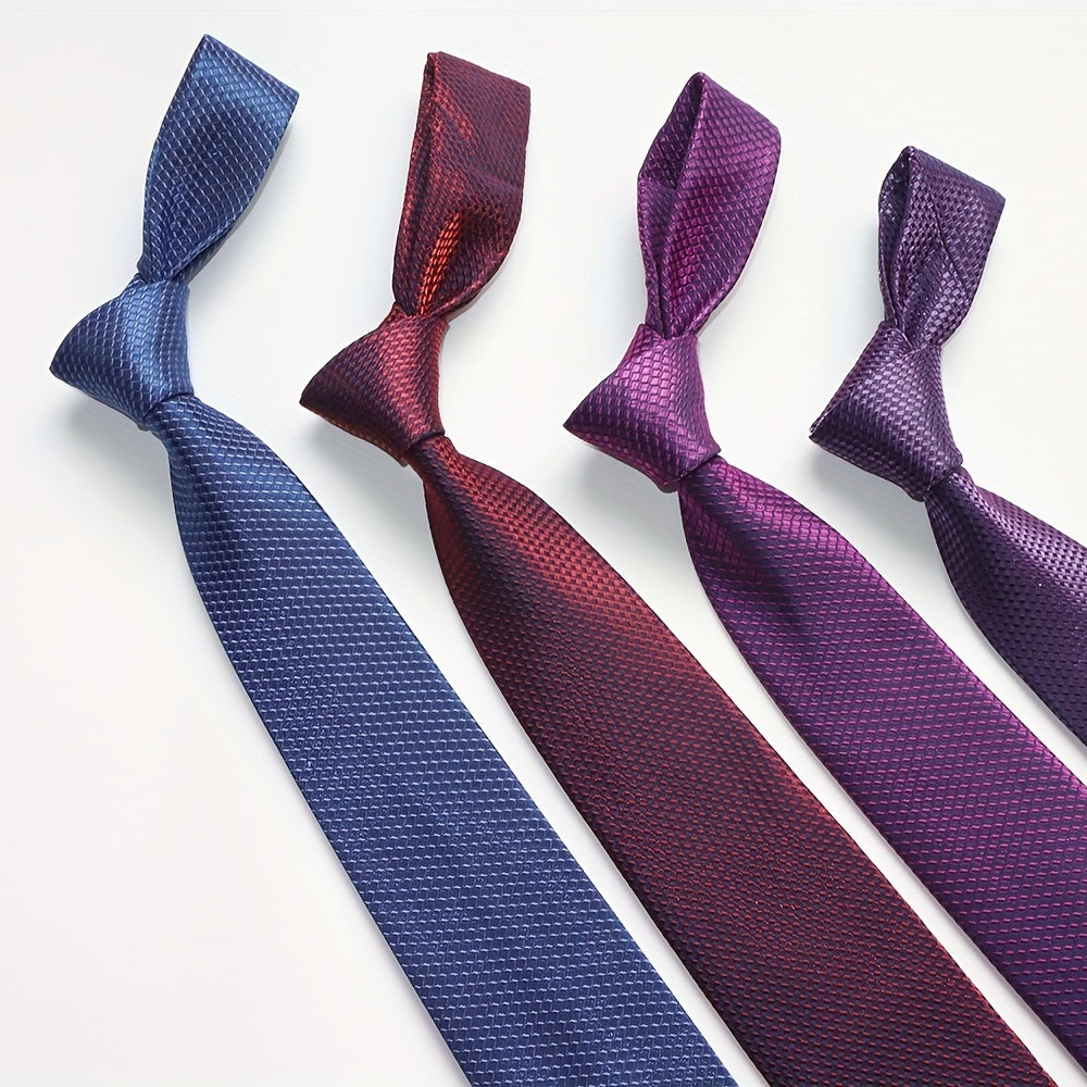 Solid Strip Classic Neck Tie for Men 15-Inch