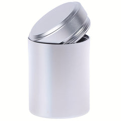 Silvery Airtight Aluminum Herb Stash Metal Sealed Can Tea Jar