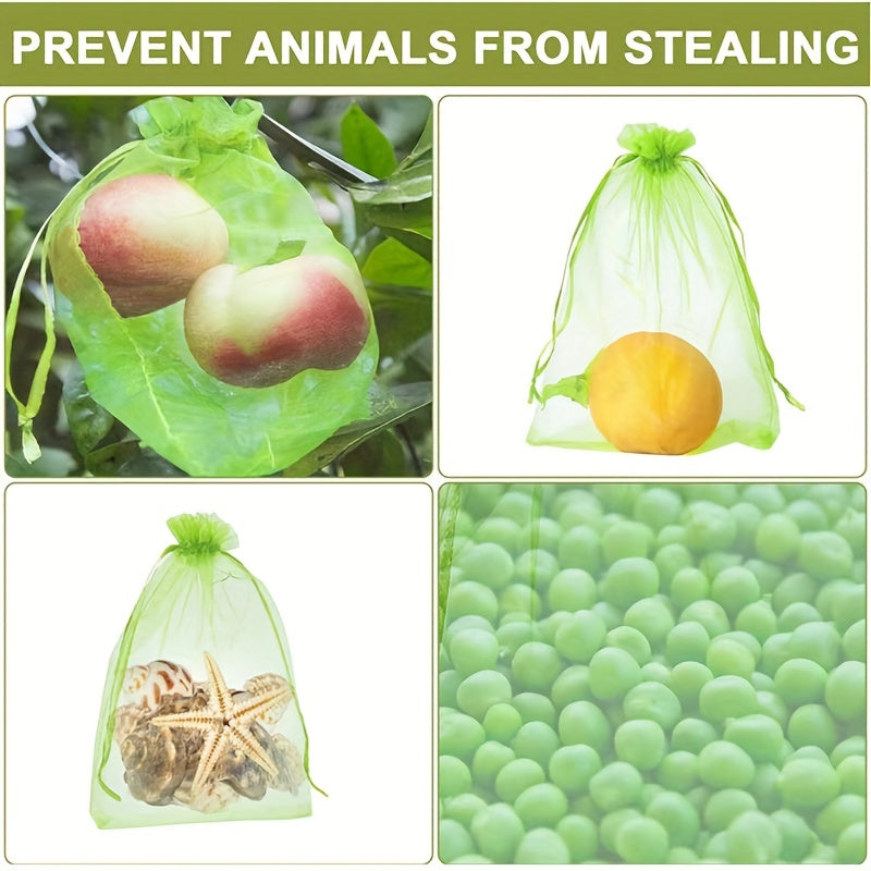 Fruit Protection Net Bags, 30/50pcs, Bird & Insect Prevention