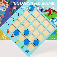 Wooden Dinosaur Arithmetic Puzzle Game